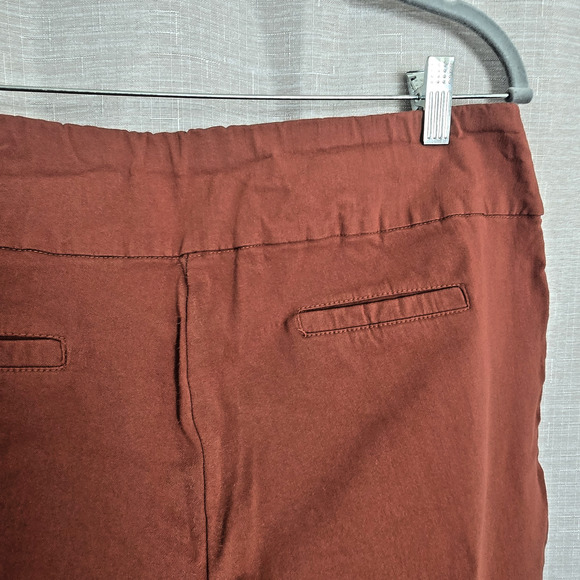 Zac & Rachel Ankle Pants Womens Burnt Orange Pull On Size 14 - Picture 7 of 10